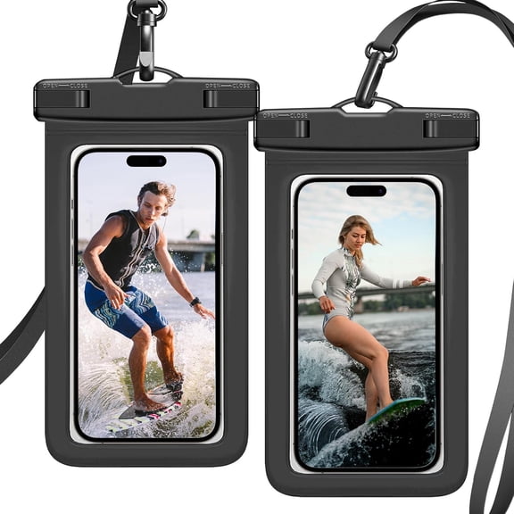 Waterproof Phone Pouch -2 Pack, IPX8 Universal Waterproof Case Dry Bag Phone Protector for iPhone 17/16/15/14 Pro Max Plus XS XR X8 Galaxy S25 S24 Pixel Up to 8.4"