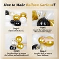 thumbnail image 3 of Juego de globos con forma de arco y guirnalda para decoración de fiestas, negro y dorado, 3 of 7