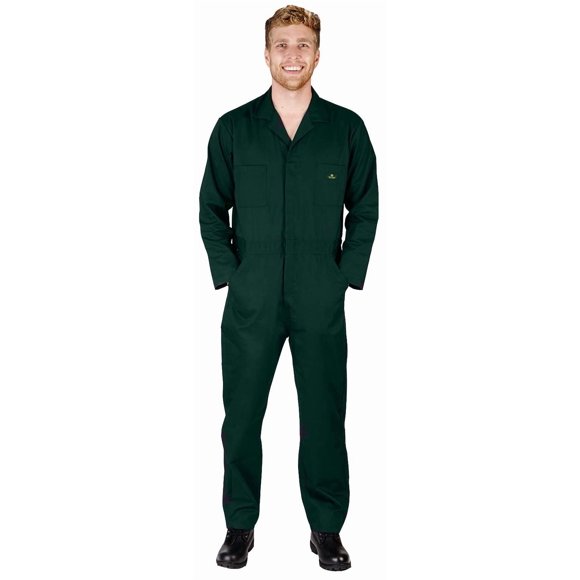 NATURAL WORKWEAR - Mens Regular and Big Sizes Long Sleeve Basic Blended Coverall, Green 40591-XXX-Large-FBA