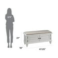 thumbnail image 5 of Homestyles Bermuda Wood Storage Bench in Off White, 5 of 5