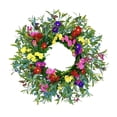 thumbnail image 2 of 德洲野花花环春夏季花环门饰仿真满天星小雏菊家居挂花圈 小雏菊满天星 小雏菊满天星 48 Cm, 2 of 8