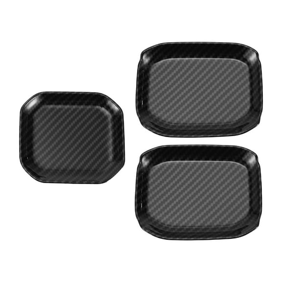 Unique Bargains 1 Set Exterior Door Handle Bowl Cover Trims Tailgate Handle Bowl Cover for Jeep Wrangler JL JLU 2018-2024 Carbon Fiber Pattern Trunk Rear Door Bowl Scratch Protector ABS Black