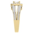 thumbnail image 2 of Dazzlingrock Collection 1.40 Carat (ctw) 14K Yellow Round Cut Diamond Ladies Bridal Split Shank Halo Engagement Ring, Size 6, 2 of 4