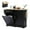 Black, variant on MAGIC UNION Rolling Kitchen Island Cart w/Drop Leaf, Portable Kitchen Islands w/Storage Cabinet, Drawer, Spice Towel Rack, Island Table for Kitchen w/Trash Storage Cabinet, Mobile Island Table