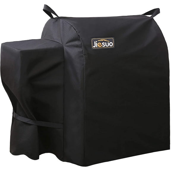 JIESUO Grill Cover for 20 Series, Junior & Tailgater Grills, Heavy Duty Waterproof Wood Pellet Grill Cover, Outdoor Full Length Grill Cover
