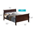 thumbnail image 2 of Glory Furniture Louis Phillipe King Sleigh Bed in Cappuccino, 2 of 2