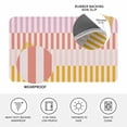 thumbnail image 3 of Colorful Stripe Door Mat Indoor Outdoor,Modern Pink Red Yellow Vertical Striped Non Slip Welcome Mat with Rubber Backing,Absorbent Fabric Front Door Mats Entryway Rug for Home Patio Entrance 18"x30", 3 of 9