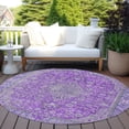 thumbnail image 6 of Addison Rugs Chantille Indoor/Outdoor Traditional Global Purple Washable Round Rug, 8' x 8', 6 of 6
