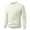 White, variant on MELDVDIB Mens Sweater Knit Fashion Casual Solid Color Slim FIt Sweaters Fall Winter Long Sleeve Stretch Comfy Crewneck Pullover Tops Black L