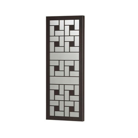 Metal Decor Wa 2005 M Blk Squares With Slots Black Ridge Mirror Wall Art