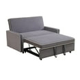 thumbnail image 4 of Hommoo Sofa,Modern Flannel 1-Piece Living Room Sofabed,Home Furniture Sofabed with Armrest,Light Gray, 4 of 51