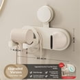 thumbnail image 3 of Hair Dryer Holder Wall Mounted, Hair Dryer Organizer Self Adhesive Compatible with Blow Dryer BlowDryer Holder Wall Mounted for Bathroom milky white, 3 of 5