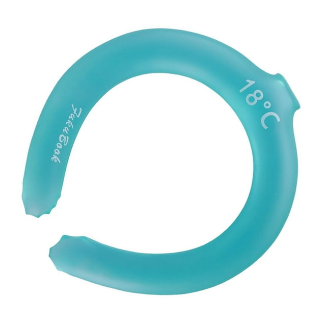 Tubo refrigerante para el cuello, enfriador de cuello portátil para verano, prevención de golpes de calor, sensación de frío y congelación Azul
