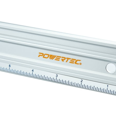 POWERTEC 38-inch Anodized Aluminum Straight Edge Ruler Metal Straightedge Machined Flat to Within 0.001 Over Full 38-inch 71332