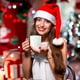 thumbnail image 3 of Vidrio De Lunares Vaso navideño con lunares, diseño de Papá Noel, árboles y copos de nieve para brindar en Navidad (1 unidad, blanco) Rkxzt, 3 of 9