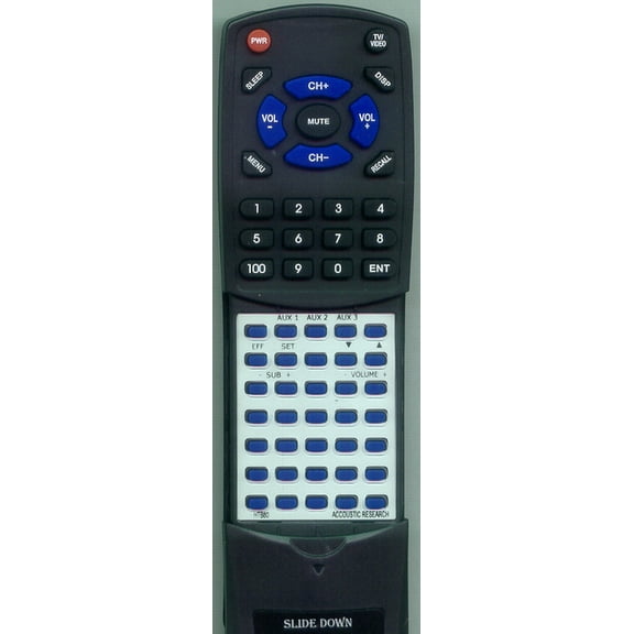 Replacement Remote for ACOUSTIC RESEARCH RTHTB80, HTB80