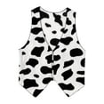 thumbnail image 5 of TiaoBug Men Cow Print Vest Tops Flannel Sleeveless Waistcoat Cowboy Tank Jacket Black 4XL, 5 of 7