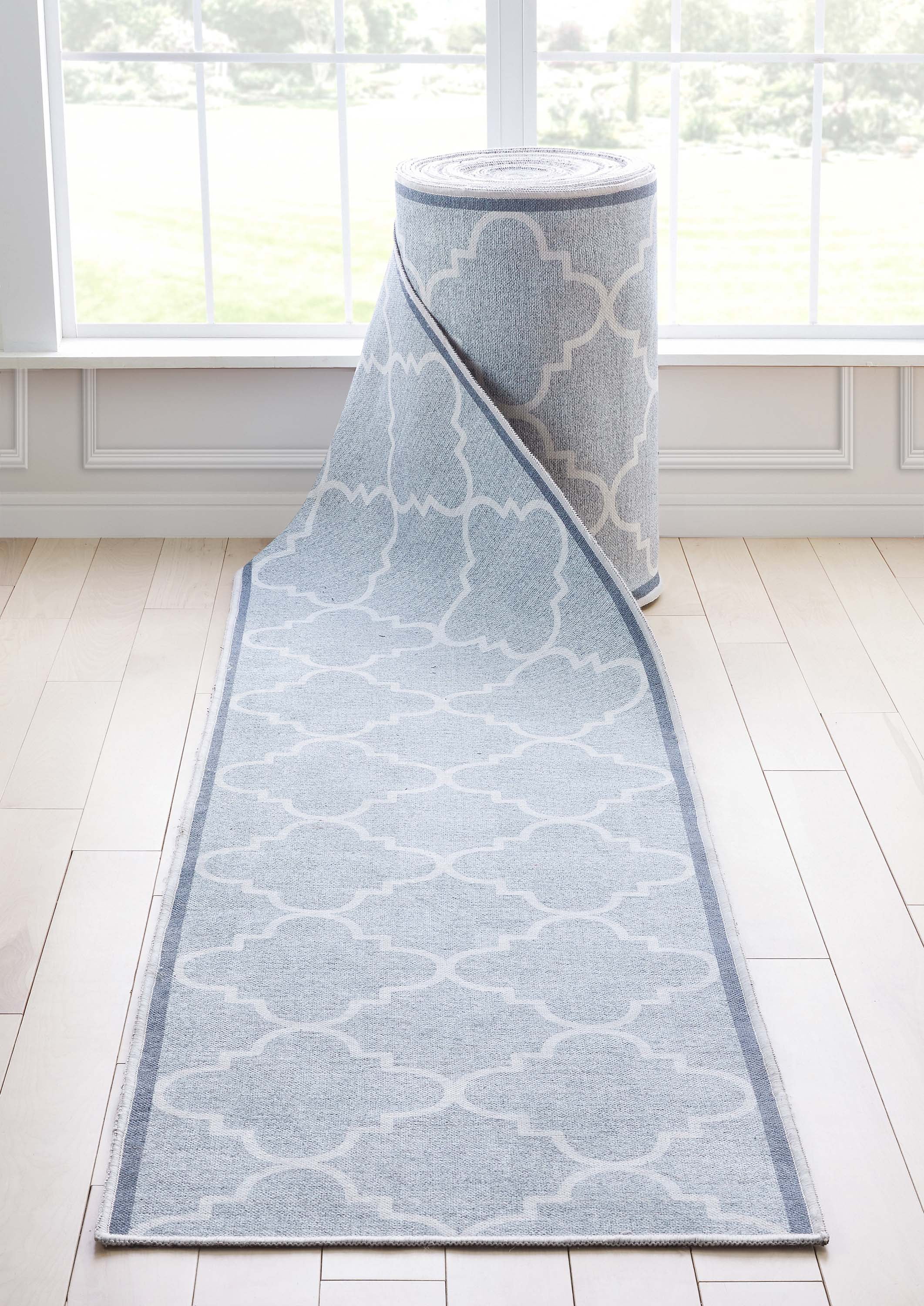 Well Woven Custom Size 22 Wide Runner Non-Slip Rubber Backed Machine  Washable Hall Rug 22 Inches Wide x 55 Feet Long Runner (22 x 55' Runner)