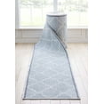 thumbnail image 1 of Custom Size 22" Wide Runner Cotton Backing Machine Washable Hall Rug 22 Inches Wide x 80 Feet Long Runner (22" x 80' Runner) Brooklyn Trellis Grey Geometric Indoor Outdoor Low Pile, 1 of 5