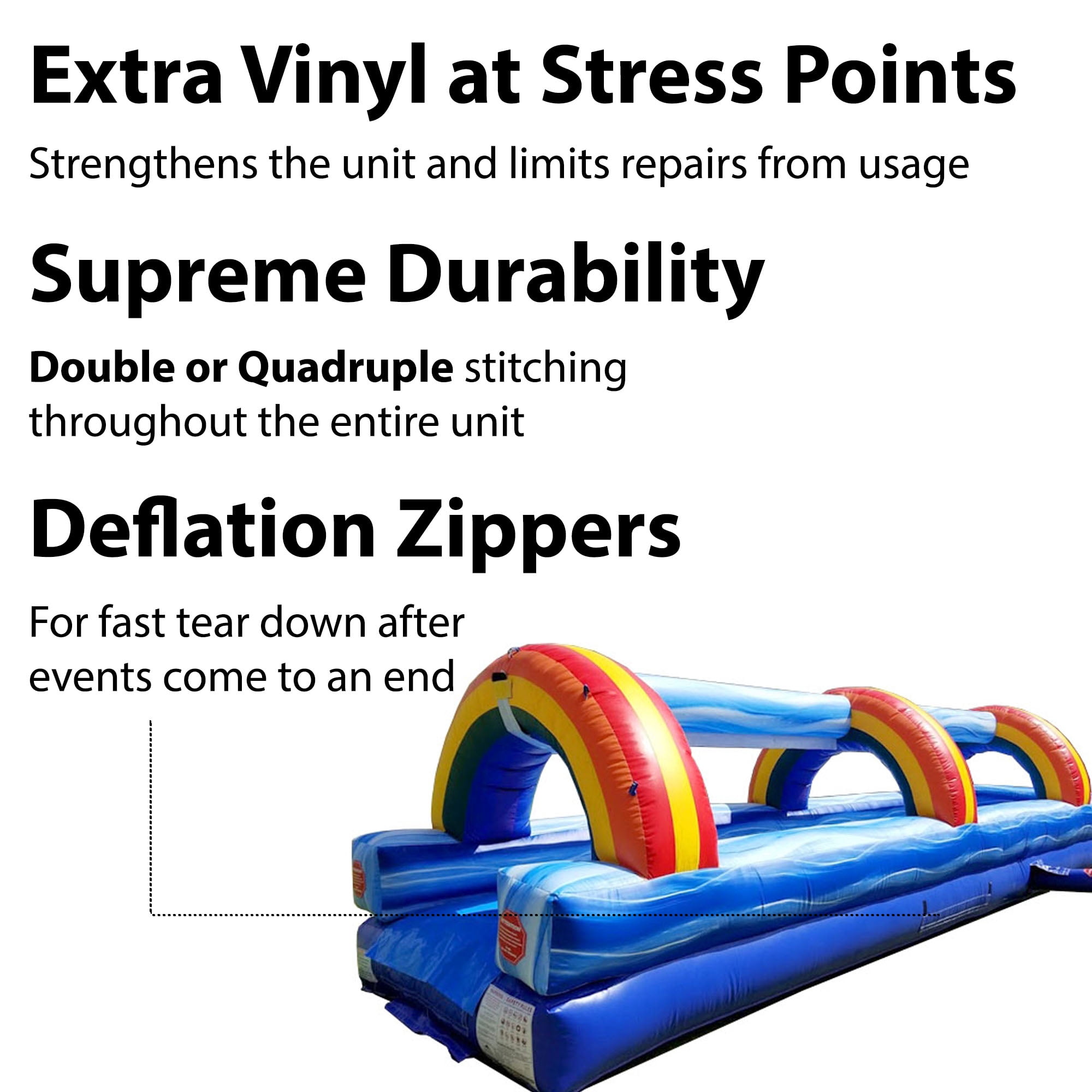 TentandTable Commercial Inflatable Splash and Ride Waterslide, Blue Marble with Blower, 30'