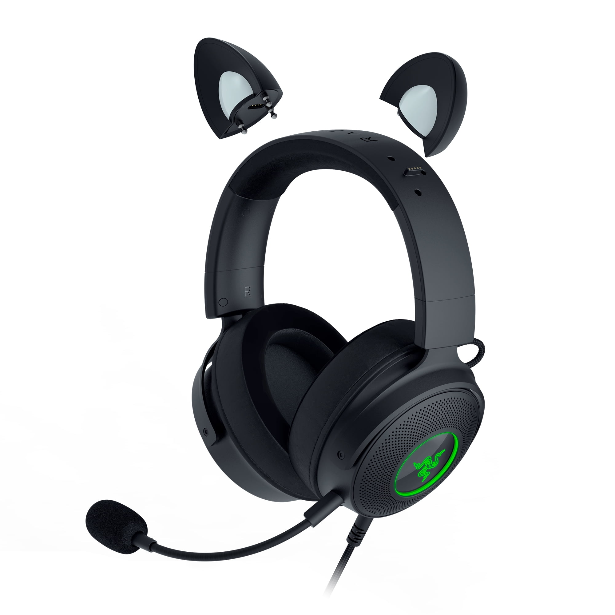 Razer Kraken Kitty V2 Pro Wired Gaming Headset for PC, Interchangable Ears,  Chroma RGB, Black 