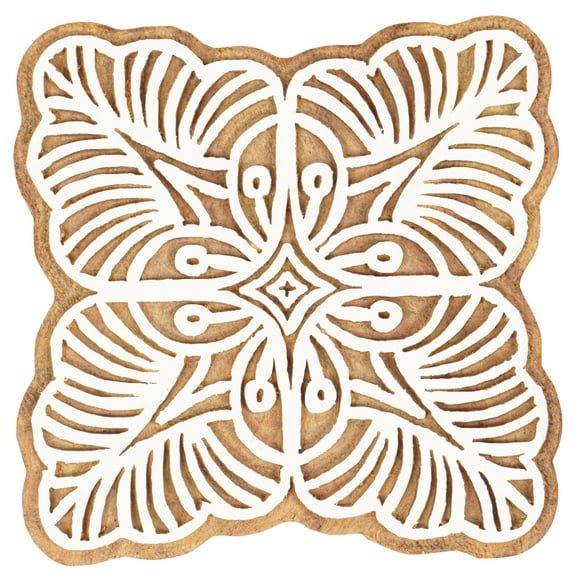 IBA Indianbeautifulart Textile Printing Block Mandala Hand Carved Wooden Stamp Wood Block Printing Textile Stamps For Fabric/ Pottery Blocks- 3 Inch