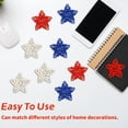 thumbnail image 6 of Rattan Wall decor, 4Th of July decor, Red decorations, Open Weave Star Accents, Fourth of July Mantel Displays, Red White Blue Mix, 18 Pc, 6 of 8