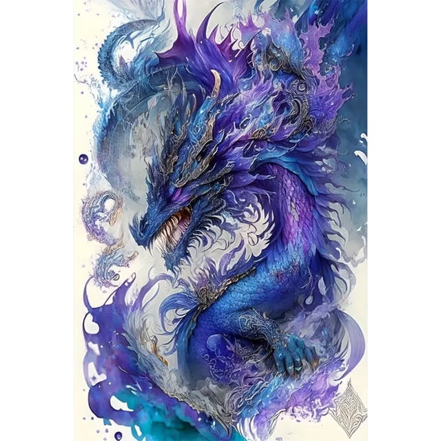 (w4180) Resina Diamante Serie Animal Dragón Diamante 40*60CM