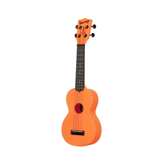 Kala Brand Music Co Waterman Recycled Matte Sunset Orange Soprano Ukulele with Tote Bag