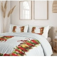thumbnail image 6 of Ambesonne Christmas Alphabet Duvet Cover Sets, U Letter, 2-Queen, Pearl and Olive Green, 6 of 7