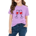 thumbnail image 4 of Bnwani Girls T Shirts Short Sleeve Comfortable Boys Shirts Breathable Tee Purple Sizes 3-9, 4 of 9