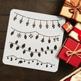 thumbnail image 3 of Christmas Lights Stencil 11.8x11.8inch Reusable Christmas Small Hanging Lights Drawing Template Bow Tie Snowflake Gift Christmas Tree Sock Hat Gingerbread Man Stencil for Painting, 3 of 7