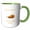 Green/White, variant on 3drose, Oregon Territory Fruit the Pear, 11oz Two-tone Green Mug