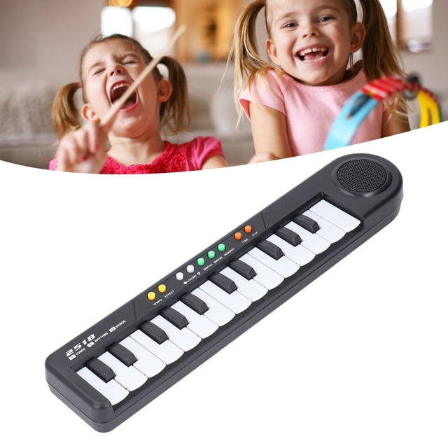 Piano de Teclado Electónico, Música Portátil Juguete Tonos Ajustables Teclado Regalo de Piano 24 Demo 25 Teclas con Micrófono para Niños Durante MáS de 3 Años