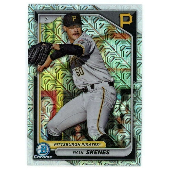 MLB 2024 Bowman Baseball Mega Box Mojo Refractor Paul Skenes BCP-125 (Rookie)
