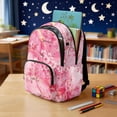 thumbnail image 4 of Whosucclay Cherry Blossom Marble Design 17 Inch Primary School Backpacks, Kids Backpack for Boys Girls, Multi Storage Pockets Stylish Bookbag for High School, 4 of 8