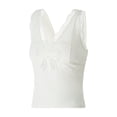 thumbnail image 4 of VISgogo Mujeres Encaje Flor Chaleco, Sin Mangas Escote en V Profundo Slim Fit Tank Tops Verano Camisola Ropa VISgogo moda, 4 of 9