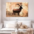 thumbnail image 2 of Elephant Stock Iconic Textured Deer Wall Art - Horizontal Canvas Wall Art - Living Room Wall Decor - Animal Canvas - Orange And Brown Decor - 51" x 34", 2 of 8