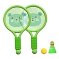 thumbnail image 2 of Raqueta de bádminton para niños, raqueta de bádminton ligera, juego de juguetes para niños de 3 a 7 años, niñas, interior y exterior, oso verde, 2 of 12