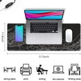 thumbnail image 4 of Japanese Waves sea Mouse Pad Black and White Extended Gaming Mouse Pad 31.5x11.8 in Large Non-Slip Rubber Base Desk Protector with Stitched Edges Full Desk Mousepad XL, 4 of 5