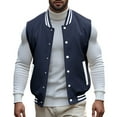 thumbnail image 2 of Bcfgryg Men's Spring And Autumn Vest Coat Standing Collar Sleeveless Button Jacket Vest Mens Waterproof Jacket Blue XXXL, 2 of 5