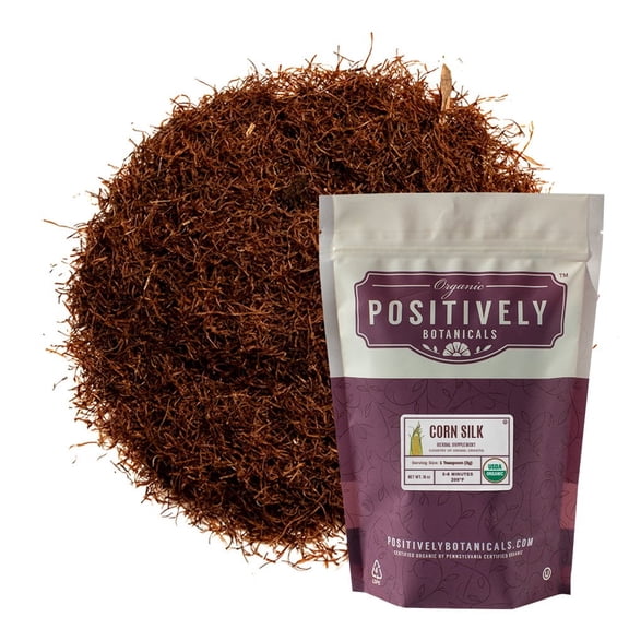 Positively Botanicals Organic Corn Silk - Loose Leaf Botanical, 1 lb bag