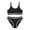 Black, variant on Mercatoo Bikini Swimsuit for Girls Tween Bathing Suits Summer 2 Piece Athletic Trendy Beach Swimsuits Solid Workout Sporty Swimwear