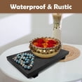 thumbnail image 4 of Lyfe Simple Wood Riser for Decor - Rustic Pedestal Stand - Handmade Small Wood Tray - Soap Tray for Kitchen Sink, Dish Soap Tray, Wood Tray for Bathroom, Wooden Stand for Display (Black, 9 x 6 Inch), 4 of 11