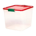 thumbnail image 2 of HOMZ 31 Qt Holiday Plastic Storage Container Bin with Latching Lid, 4 Pack, 2 of 6