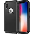 thumbnail image 1 of Entronix Funda Resistente para iPhone X/XS, Triple Capa, Resistente a Golpes y Anticaídas, Color Negro, 1 of 7