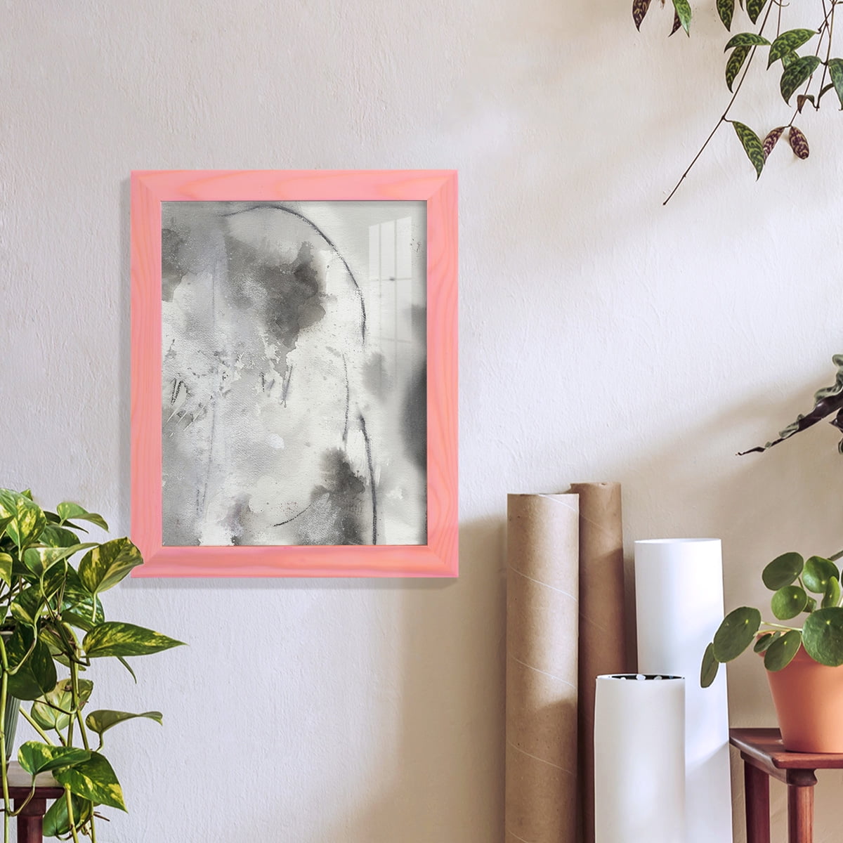 Mystical Objects IV - Framed Print w/glass - Sunset Pink