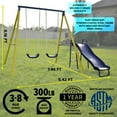 thumbnail image 5 of Sportspower Power Play Time Metal Swing Set with 2 Swings, Lifetime Warranty on Blow Molded Slide, & Bonus Anchor Kit, Great for Kids 3-8, 5 of 11