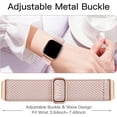 thumbnail image 3 of Elastic Bands Compatible with Fitbit Versa 2 Band Women Men, 2Pack Soft Adjustable Nylon Breathable Sport Band for Versa/Versa 2/Versa Lite/SE Smartwatch Loop Stretchy Wristband, Dark Wine/Rose Pink, 3 of 7