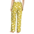 thumbnail image 3 of Naloa Tulips Flowers Print Women’s Ultra-Soft Comfy Pajama Lounge Pants with Pockets & Drawstring, 3 of 8